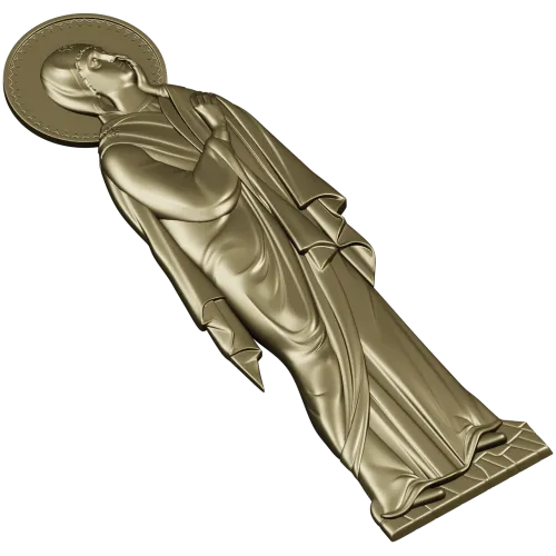 Theotokos at the Crucifixion - high-relief STL for CNC