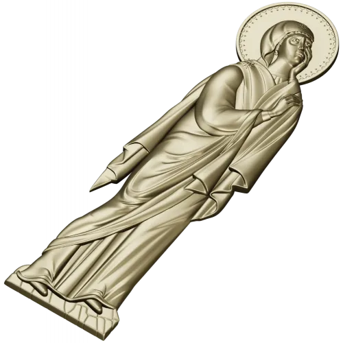 Theotokos at the Crucifixion - high-relief STL for CNC