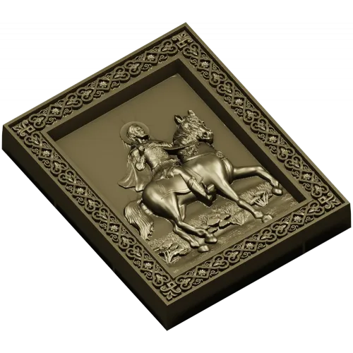 Икона Святой Мина Котуанский - высокодетализированная 3D модель STL для ЧПУ