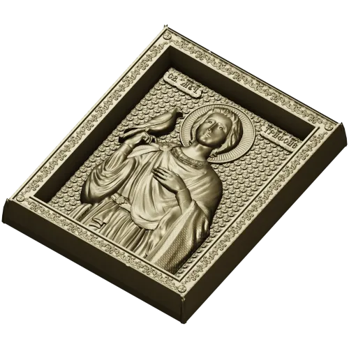 Рельефная икона святого Трифона - STL для ЧПУ