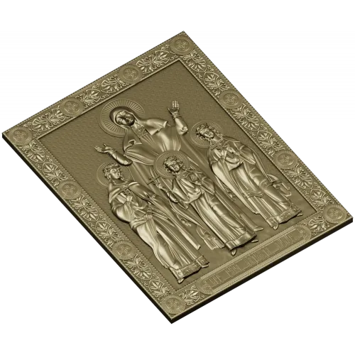 STL модель иконы "Вера, Надежда, Любовь и София" - 3D модель для ЧПУ