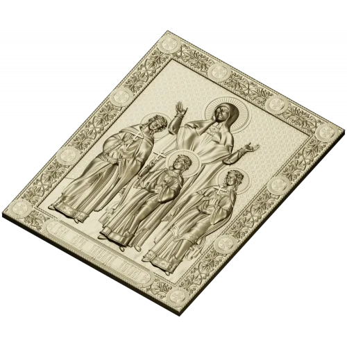 STL модель иконы "Вера, Надежда, Любовь и София" - 3D модель для ЧПУ