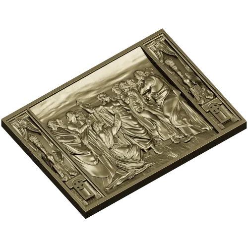 3D модель STL - Неверие апостола Фомы, рельефная панель для ЧПУ