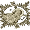 Unfading Flower - Theotokos high-relief 3D STL for CNC