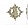 Unfading Flower - Theotokos high-relief 3D STL for CNC