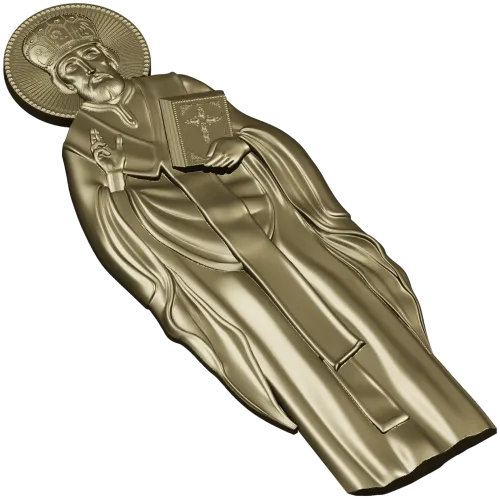 Икона Святителя Николая Чудотворца - STL 3D модель для ЧПУ