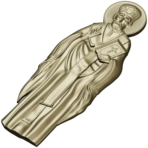 Икона Святителя Николая Чудотворца - STL 3D модель для ЧПУ