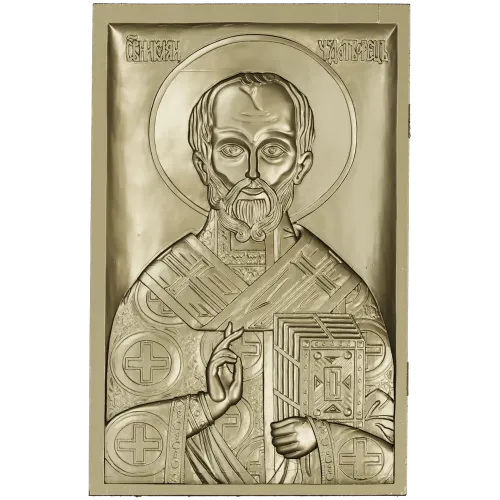 Saint Nicholas Icon Relief STL for CNC