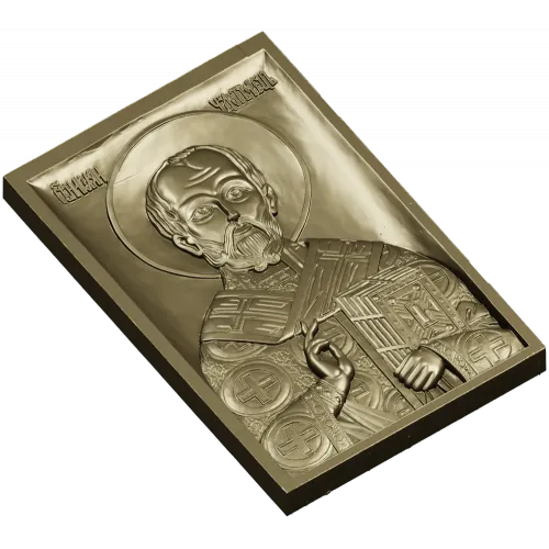 Saint Nicholas Icon Relief STL for CNC