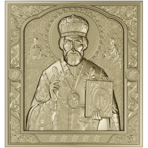 Saint Nicholas the Wonderworker - high-relief CNC STL icon