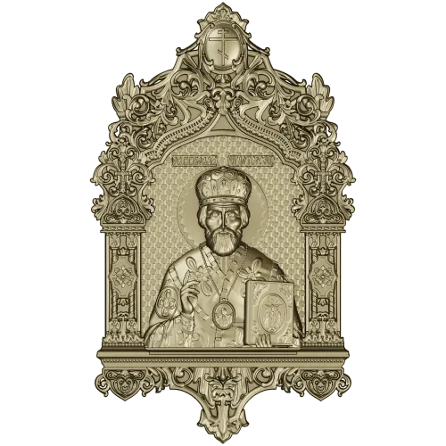 Икона Святителя Николая Чудотворца - STL модель для ЧПУ