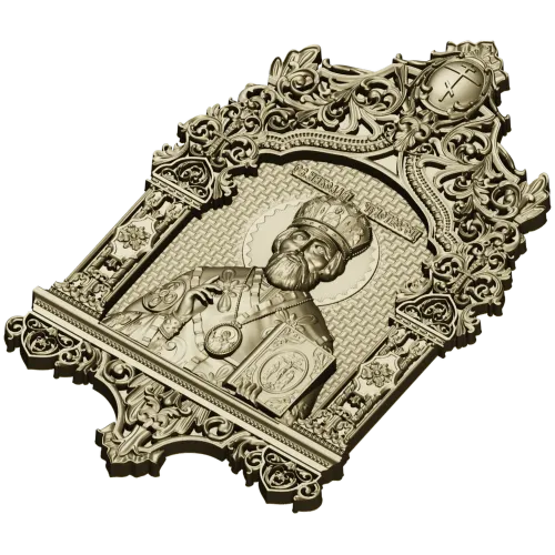 Икона Святителя Николая Чудотворца - STL модель для ЧПУ