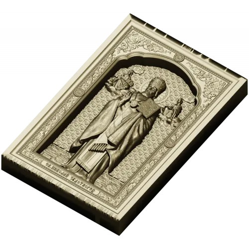 Икона Святителя Николая Чудотворца - 3D модель STL для ЧПУ