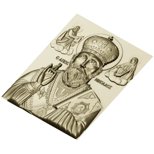 Saint Nicholas the Wonderworker - Relief STL for CNC