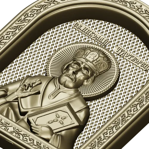 Saint Nicholas Icon Relief STL for CNC