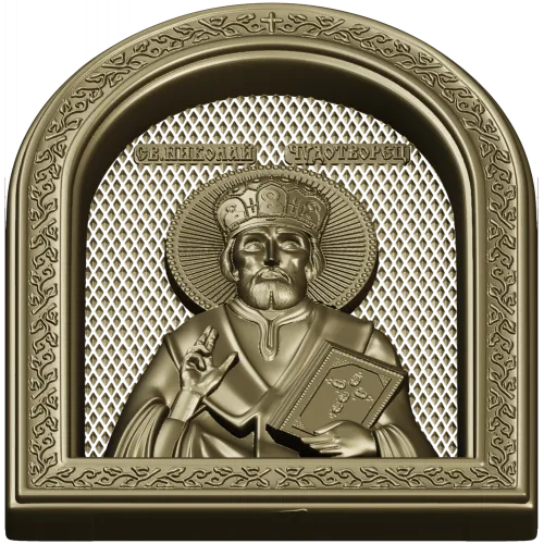 Saint Nicholas Icon Relief STL for CNC