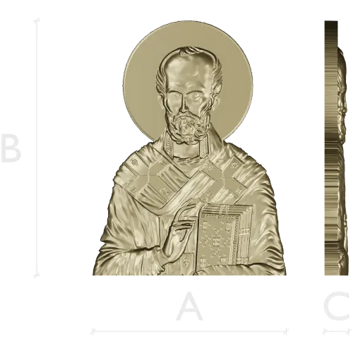 Барельеф святителя Николая Чудотворца - STL для ЧПУ