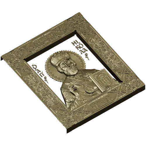 Saint Nicholas Icon - STL 3D Model for CNC