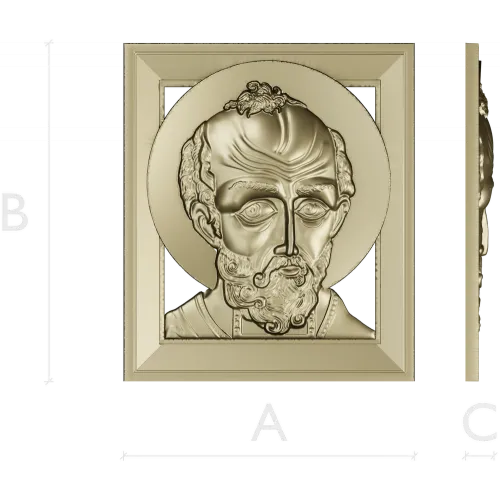 Saint Nicholas (Nikolai Chudotvorets) - high relief STL for CNC