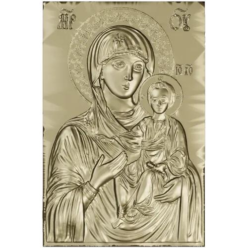 Hodegetria of Athos - Bas-Relief Icon STL for CNC