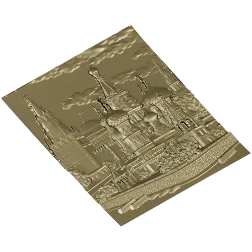 Pokrovsky Cathedral bas-relief STL model for CNC milling
