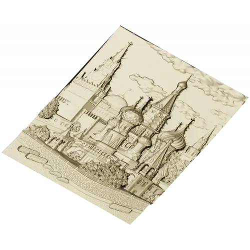 Pokrovsky Cathedral bas-relief STL model for CNC milling