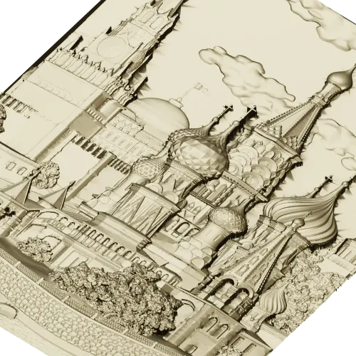 Pokrovsky Cathedral bas-relief STL model for CNC milling