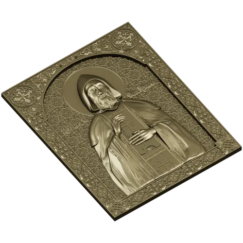 Икона "Преподобный Олег Брянский" - STL модель для ЧПУ