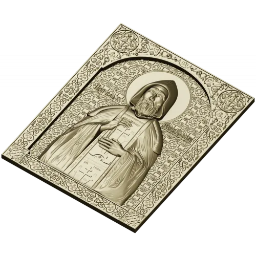 Икона "Преподобный Олег Брянский" - STL модель для ЧПУ