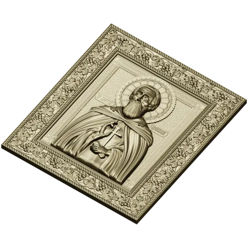 Икона Сергия Радонежского - STL рельеф для ЧПУ