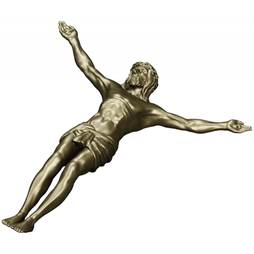 High-relief Crucifix 3D STL model for CNC carving