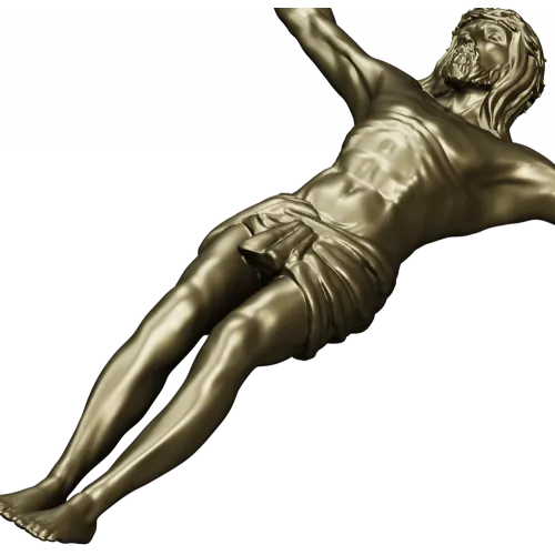 High-relief Crucifix 3D STL model for CNC carving