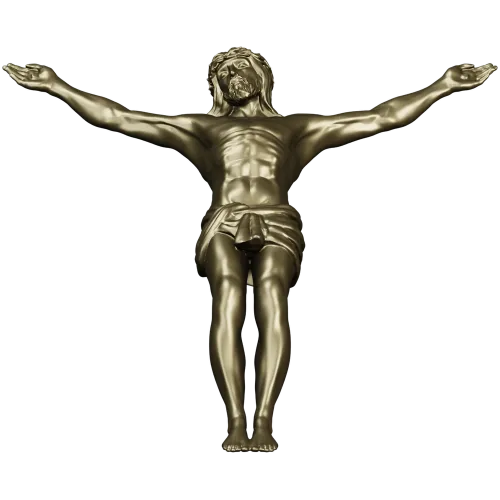 High-relief Crucifix 3D STL model for CNC carving