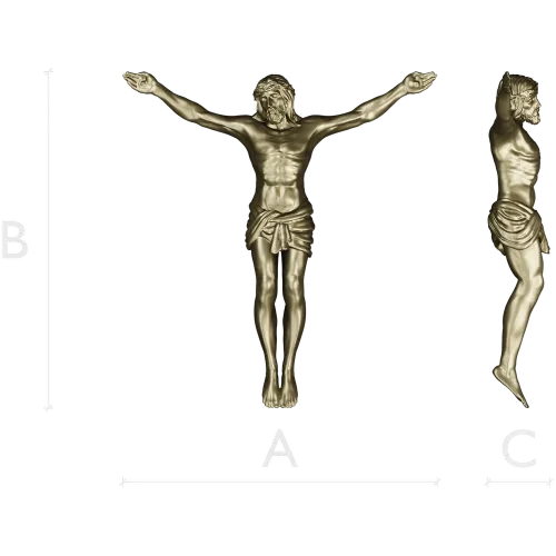High-relief Crucifix 3D STL model for CNC carving
