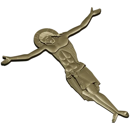 High-relief Crucifix 3D STL for CNC milling