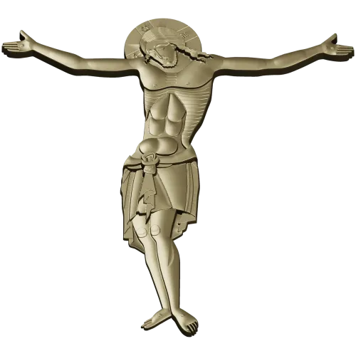 High-relief Crucifix 3D STL for CNC milling