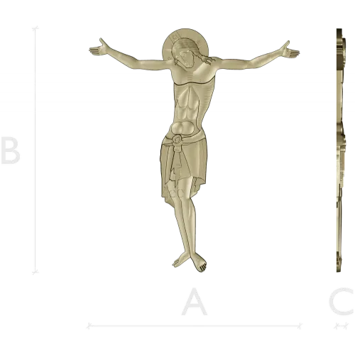 High-relief Crucifix 3D STL for CNC milling