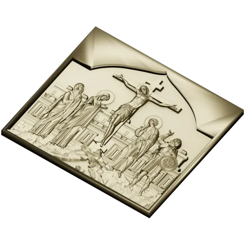 High-relief Crucifixion STL Panel for CNC