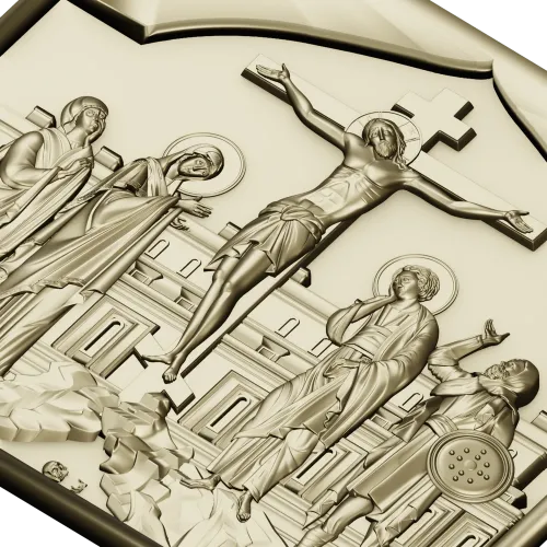 High-relief Crucifixion STL Panel for CNC