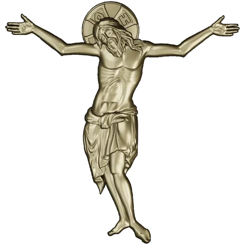 Crucified Christ high-relief STL for CNC