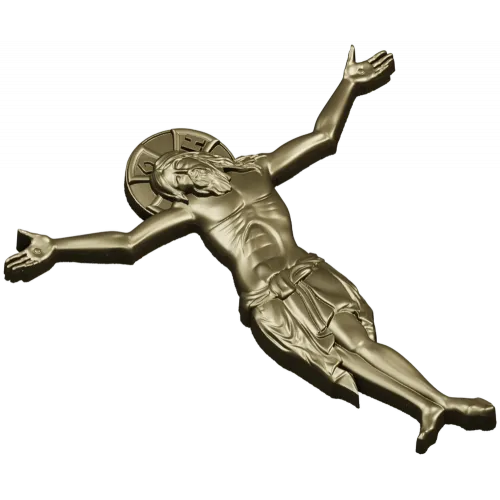 Crucified Christ high-relief STL for CNC