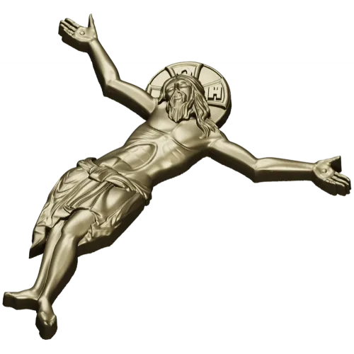 Crucified Christ high-relief STL for CNC