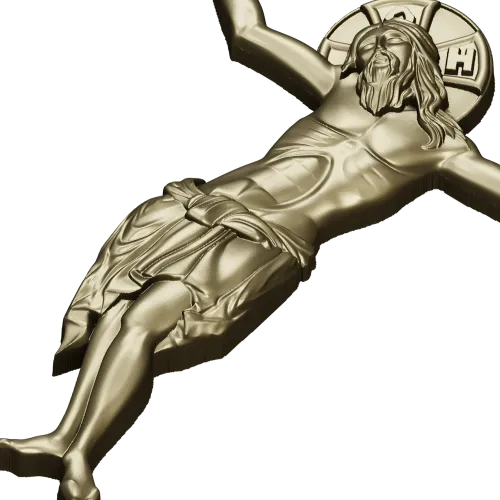 Crucified Christ high-relief STL for CNC