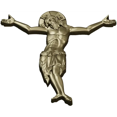 Crucified Christ high-relief STL for CNC