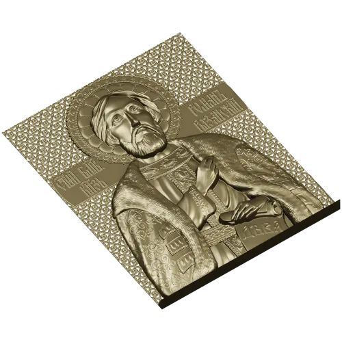 Saint Roman of Ryazan - STL Relief for CNC