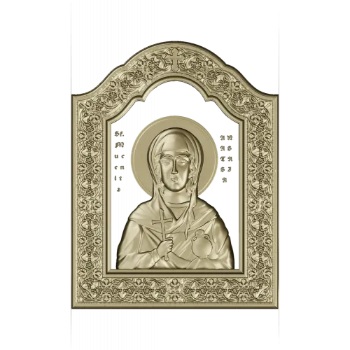 Saint Anastasia Icon STL Relief for CNC Milling