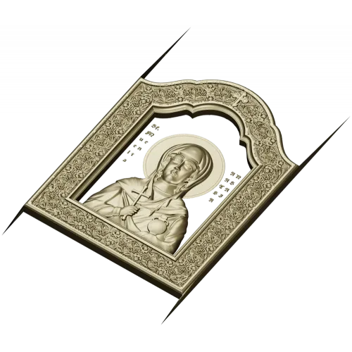 Saint Anastasia Icon STL Relief for CNC Milling