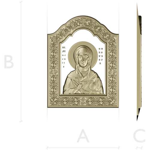 Saint Anastasia Icon STL Relief for CNC Milling