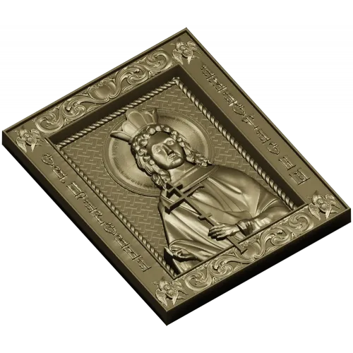 Резная икона "Святая Анастасия" - 3D модель в формате STL для ЧПУ