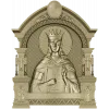 Saint Catherine Icon 3D STL for CNC